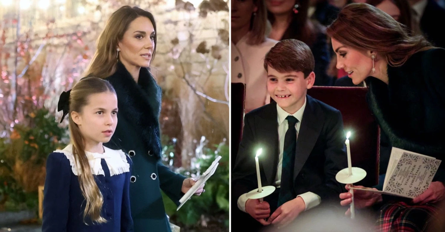 In a 5-minute video, Catherine unexpectedly revealed her blonde hair at a Christmas carol service.